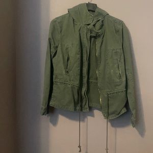 Green military jacket